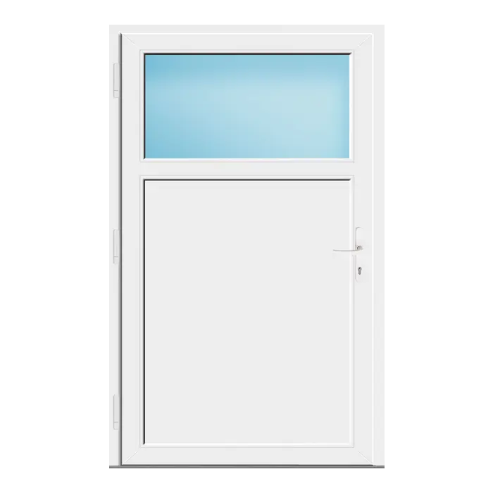 Nebeneingangstür 118x190 cm Golden Oak genarbt 1/3 Glas