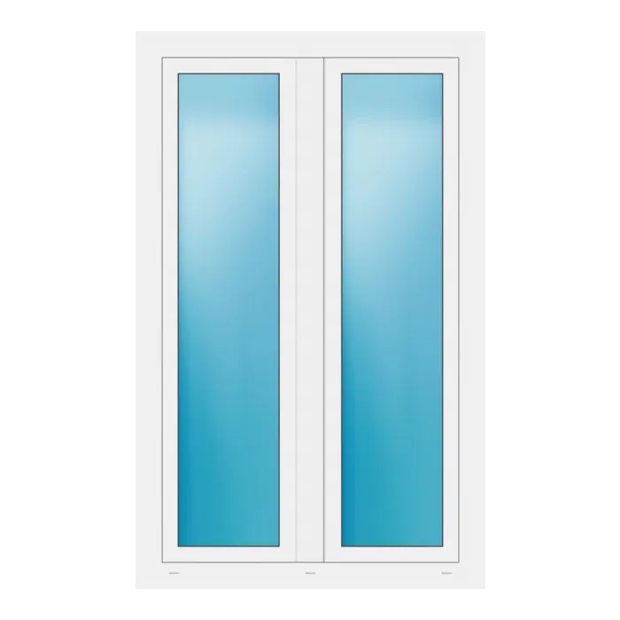 Zweiflügeliges Fenster 104x166 cm Weiß