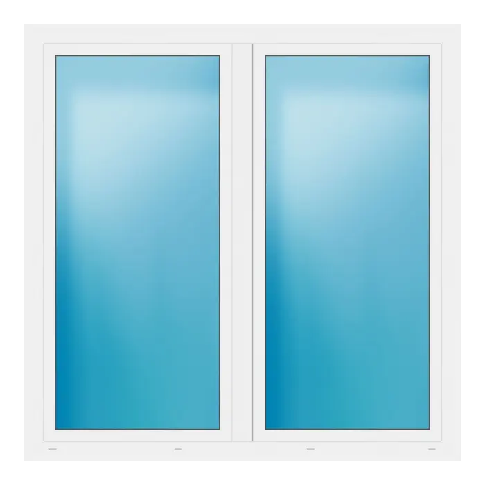 Zweiflügeliges Fenster 176x176 cm Weiß