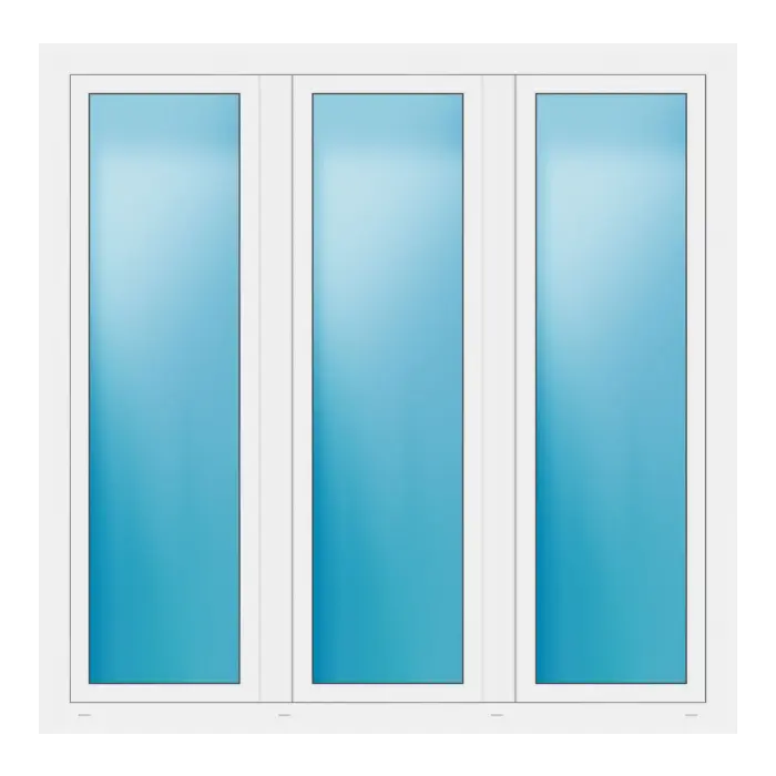 Dreiflügeliges Fenster 176x174 cm Weiß
