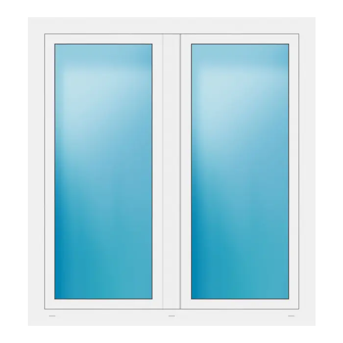 Zweiflügeliges Fenster 136x146 cm Weiß