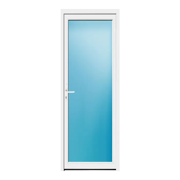 Nebeneingangstür 80x220 cm Anthrazit genarbt Vollglas