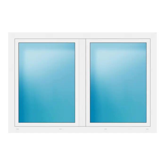 Zweiflügeliges Fenster 181,5x123 cm Weiß