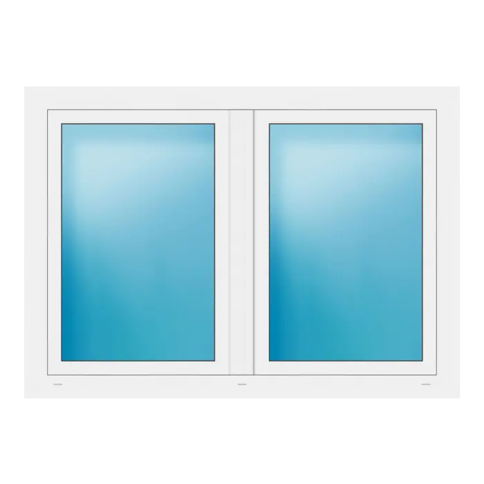 Zweiflügeliges Fenster 148x106 cm Weiß