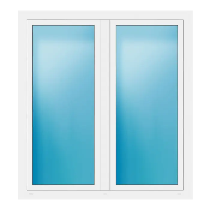Zweiflügeliges Fenster 150x162 cm Weiß