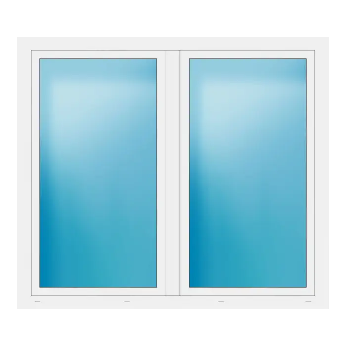 Zweiflügeliges Fenster 178x156 cm Weiß
