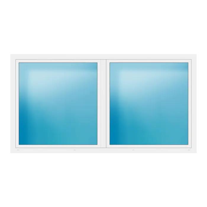 Zweiflügeliges Fenster 278x148 cm Weiß