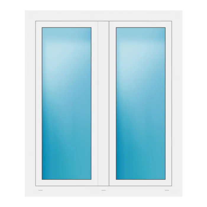 Zweiflügeliges Fenster 116,5x137,8 cm Weiß
