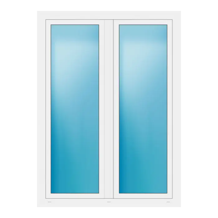 Zweiflügeliges Fenster 132x180 cm Weiß