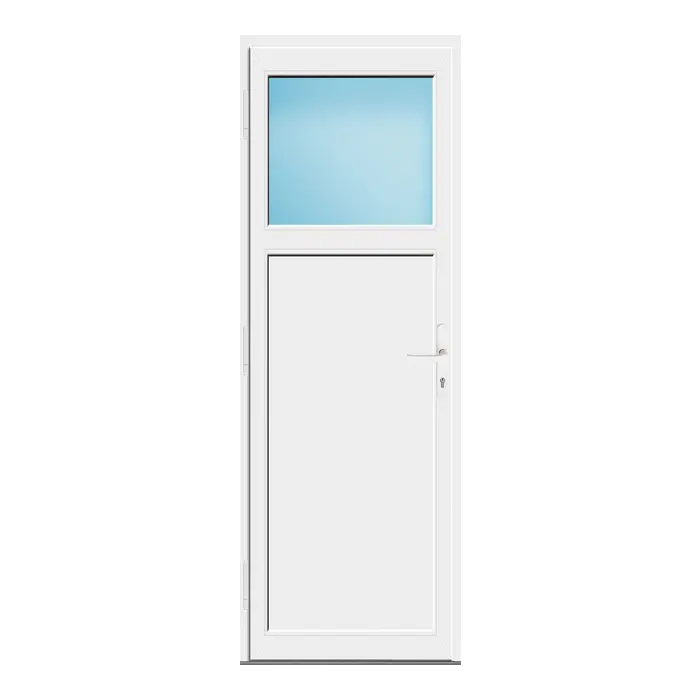 Nebeneingangstür 70x200 cm Anthrazitgrau genarbt 1/3 Glas