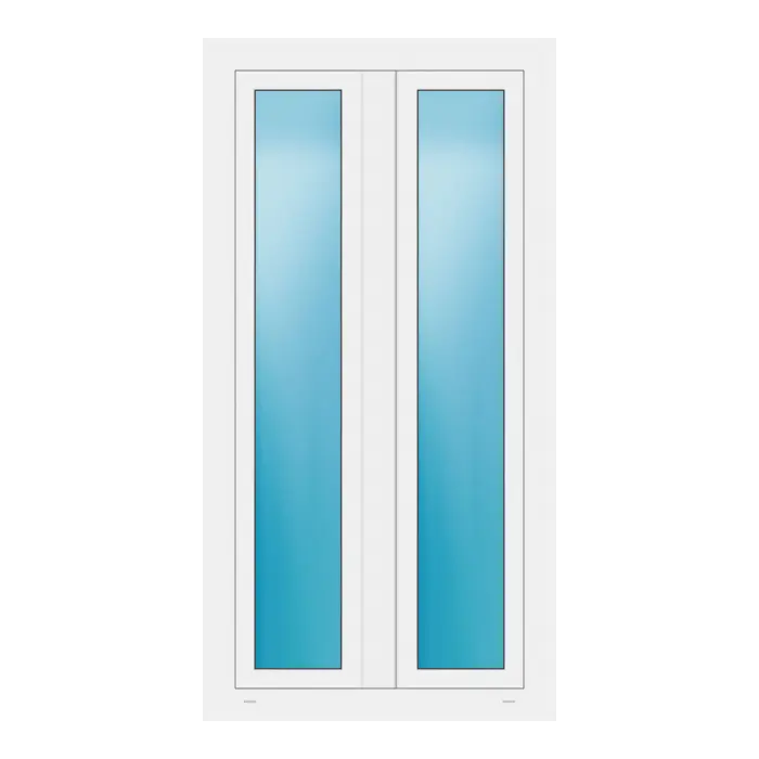 Zweiflügeliges Fenster 86x166 cm Weiß