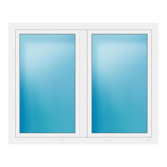 Zweiflügeliges Fenster 168x136 cm Weiß