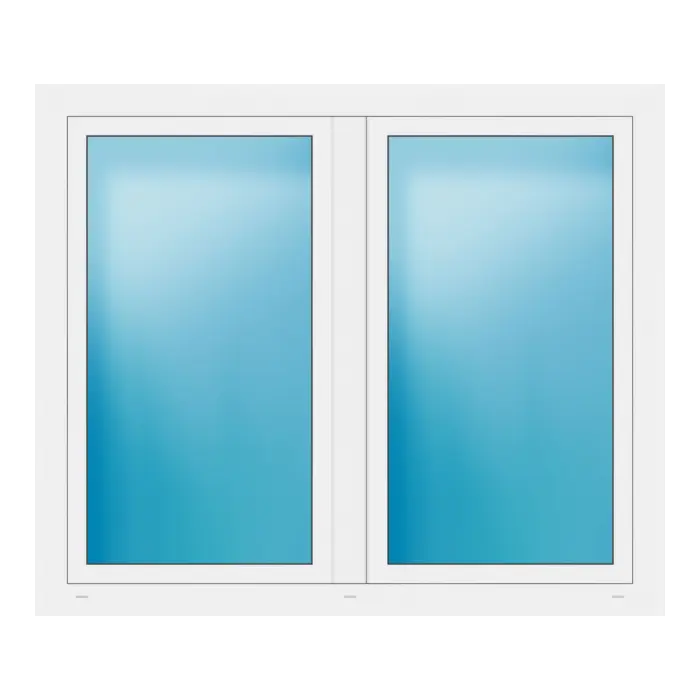 Zweiflügeliges Fenster 154x130 cm Weiß