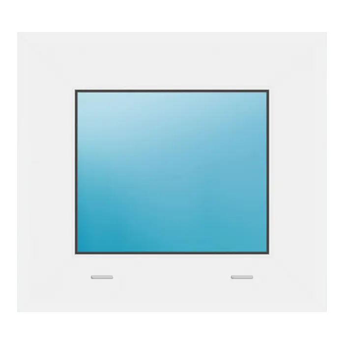 Festverglasung 42x38 cm Weiß