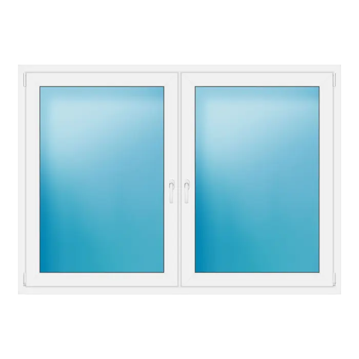 Zweiflügeliges Fenster 190x135 cm Weiß