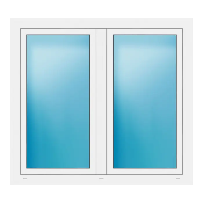 Zweiflügeliges Fenster 140,5x128 cm Weiß