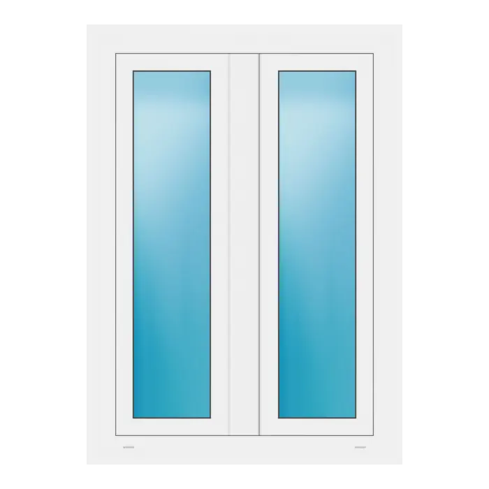 Zweiflügeliges Fenster 86x120 cm Weiß