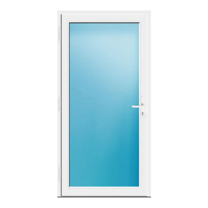 Nebeneingangstür 100x200 cm Anthrazit genarbt Vollglas