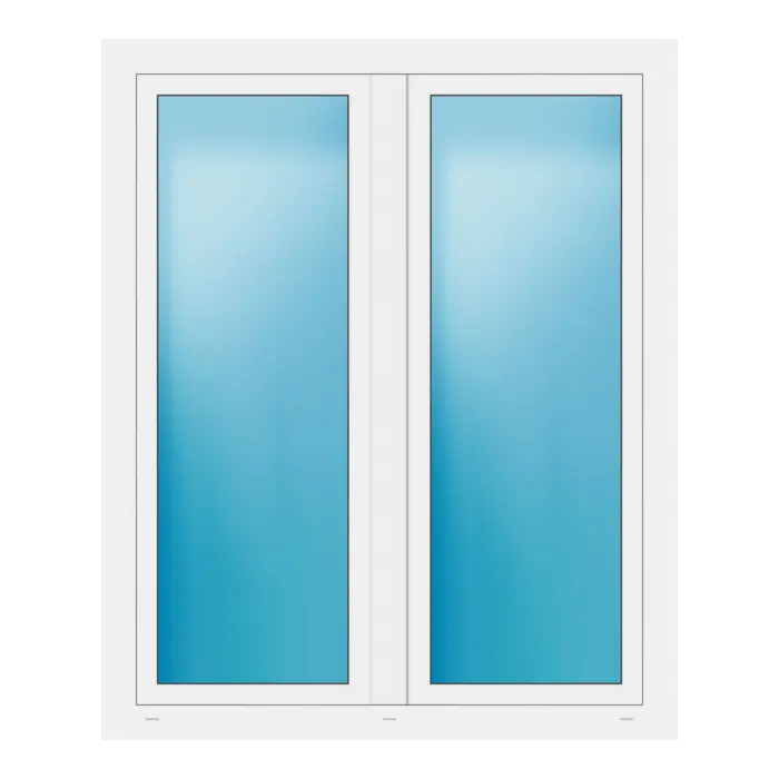 Zweiflügeliges Fenster 130x158 cm Weiß