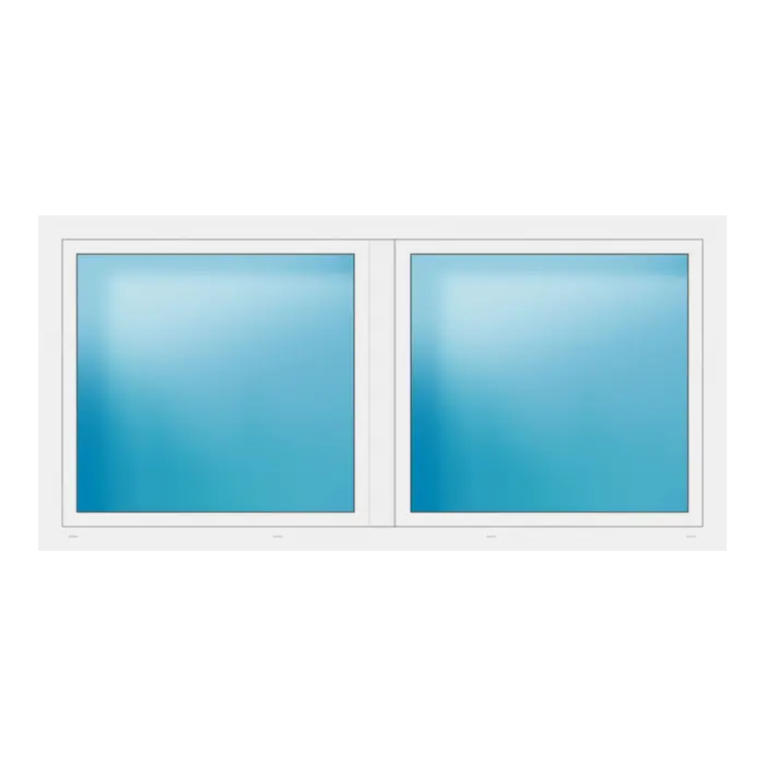 Zweiflügeliges Fenster 226x110 cm Weiß