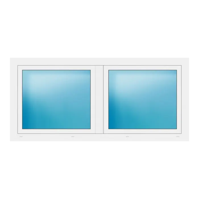 Zweiflügeliges Fenster 184x86 cm Weiß