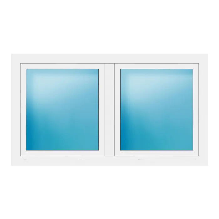 Zweiflügeliges Fenster 166x94 cm Weiß