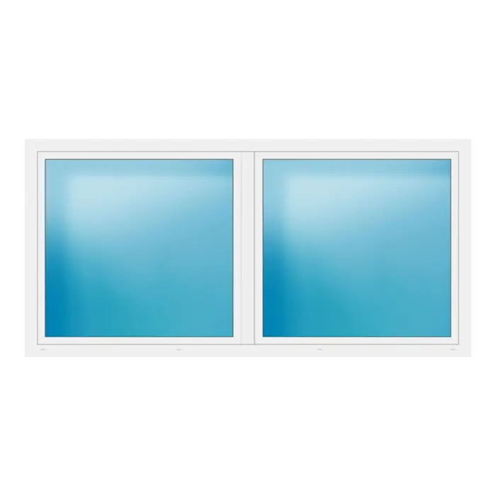 Zweiflügeliges Fenster 278x136 cm Weiß