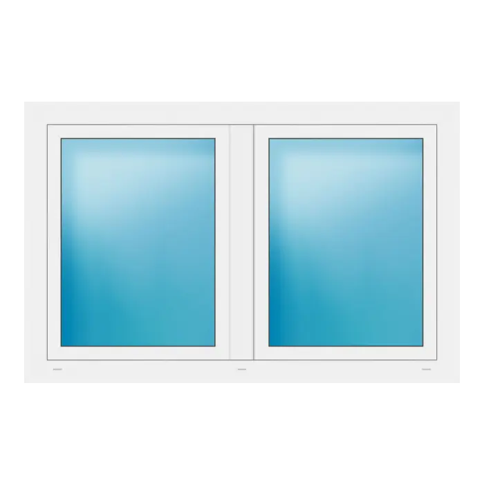 Zweiflügeliges Fenster 150x97 cm Weiß