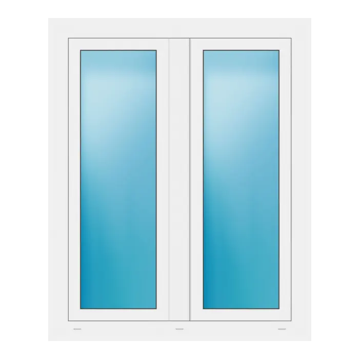 Zweiflügeliges Fenster 103,5x127 cm Weiß