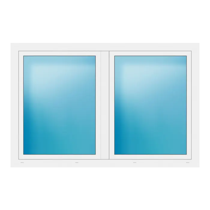 Zweiflügeliges Fenster 185x122 cm Weiß