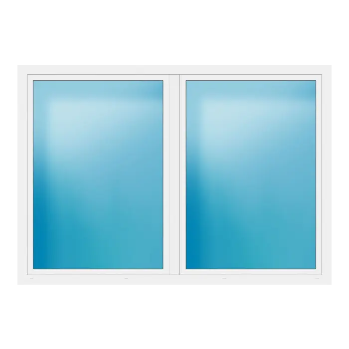 Zweiflügeliges Fenster 254x178 cm Weiß