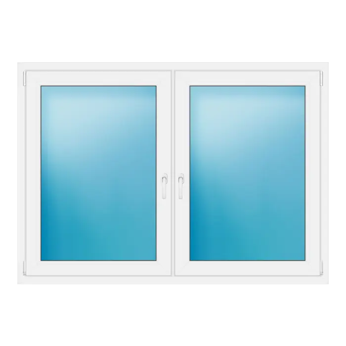 Zweiflügeliges Fenster 170x121 cm Weiß