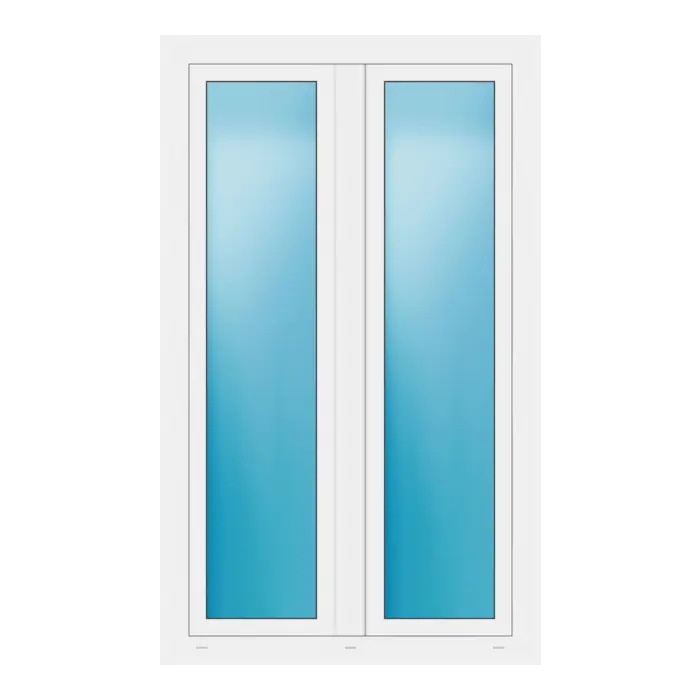 Zweiflügeliges Fenster 104x172 cm Weiß