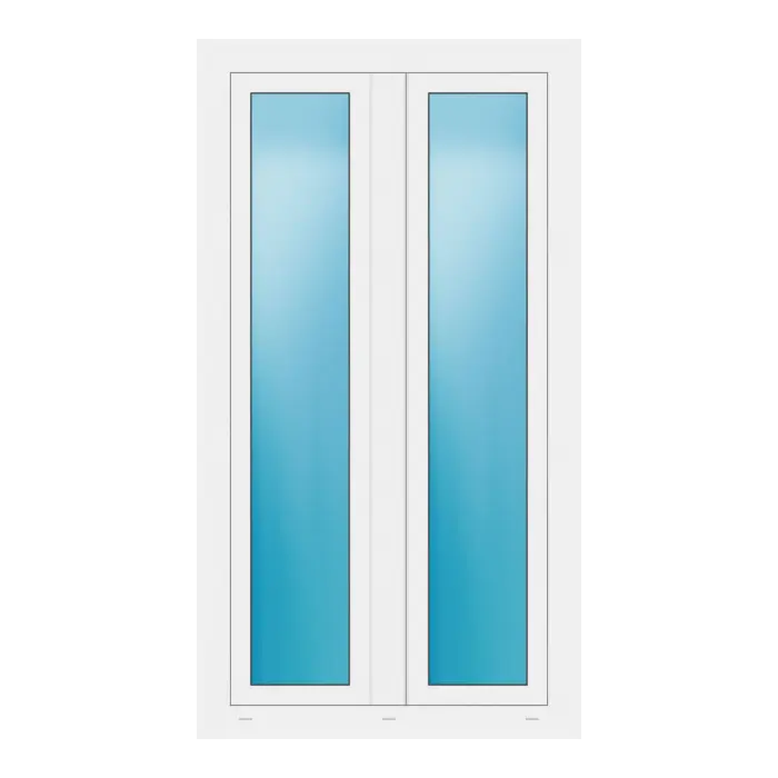 Zweiflügeliges Fenster 90x164 cm Weiß