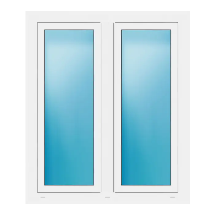 Zweiflügeliges Fenster 109,5x129 cm Weiß