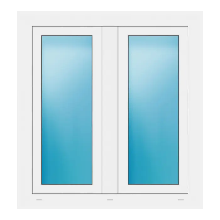 Zweiflügeliges Fenster 96x102 cm Weiß