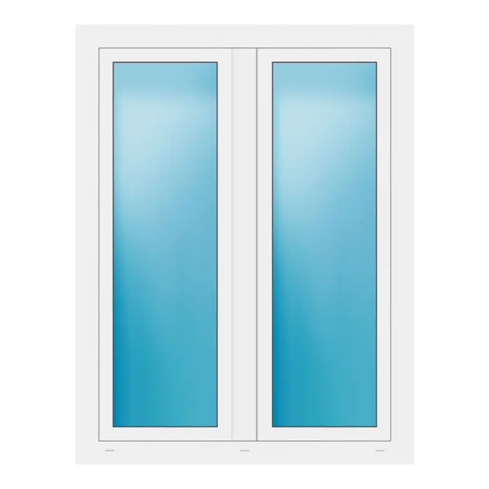 Zweiflügeliges Fenster 114x148 cm Weiß