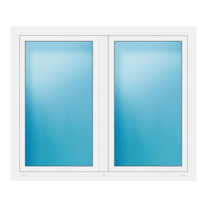 Zweiflügeliges Fenster 159x132 cm Weiß