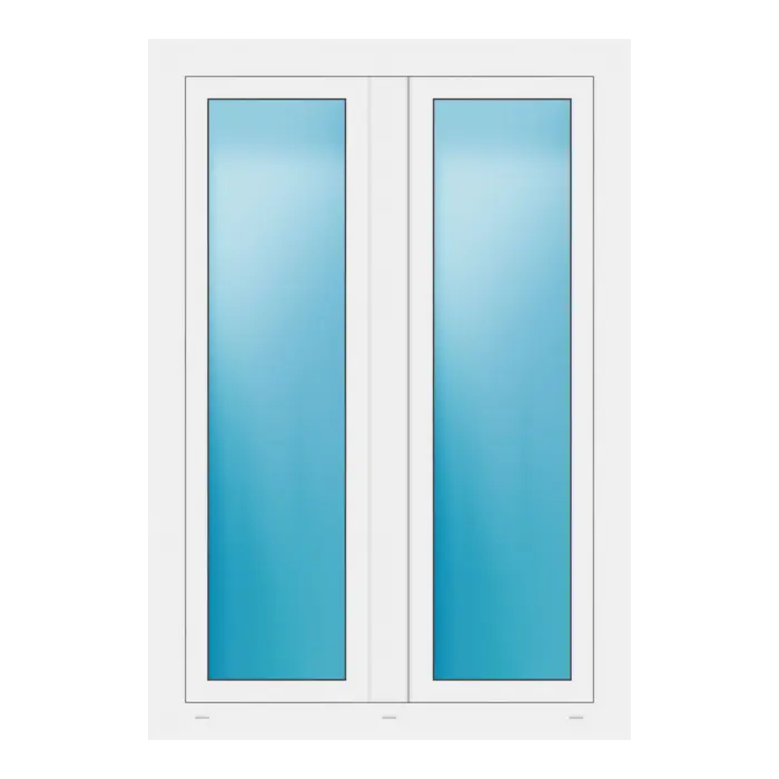 Zweiflügeliges Fenster 102x148 cm Weiß