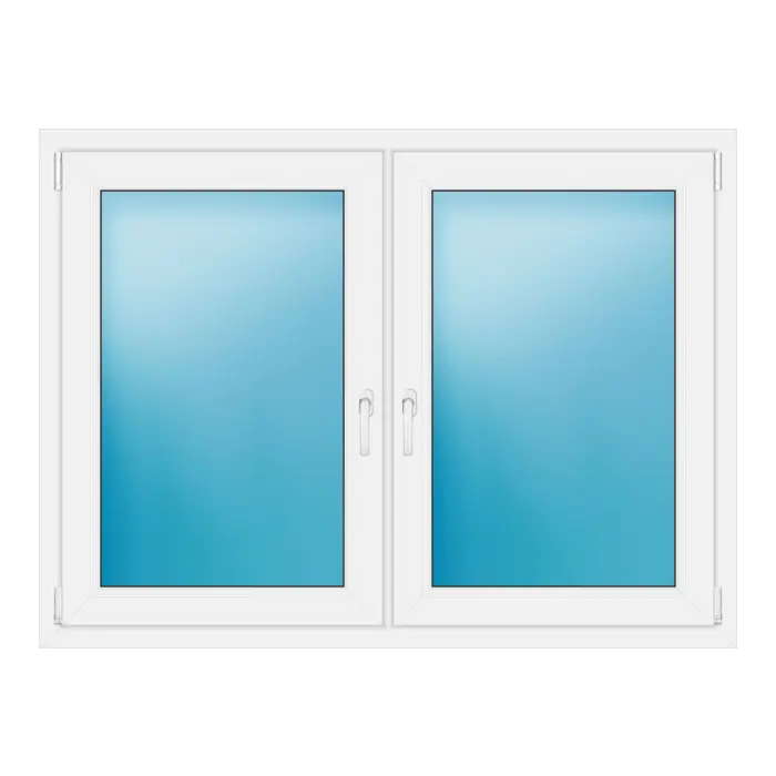 Zweiflügeliges Fenster 145x108 cm Weiß