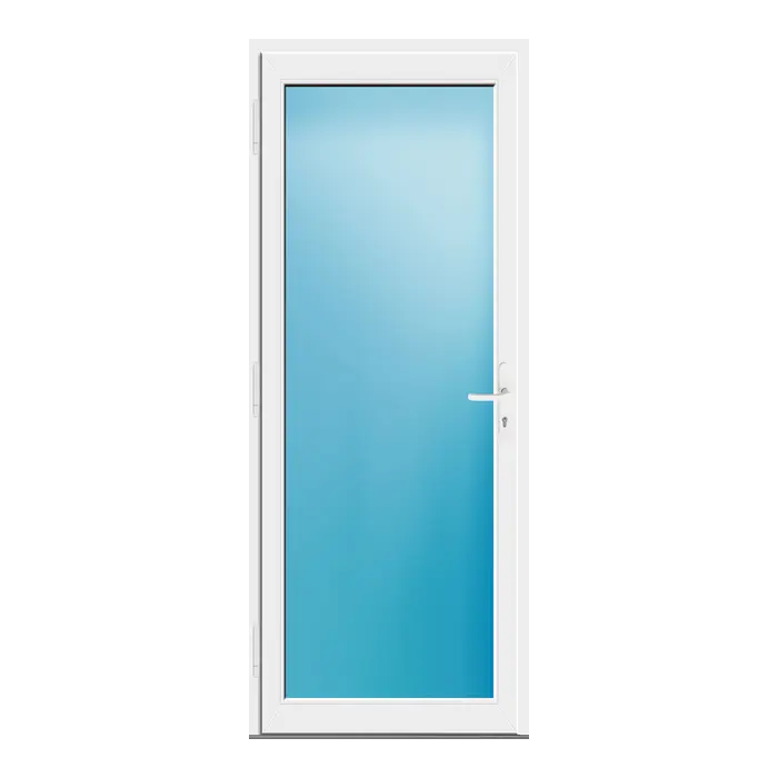 Nebeneingangstür 88x220 cm Anthrazit genarbt Vollglas