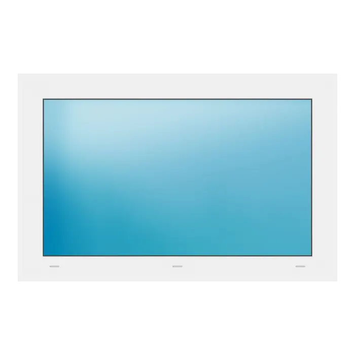 Festverglasung 100x65 cm Weiß