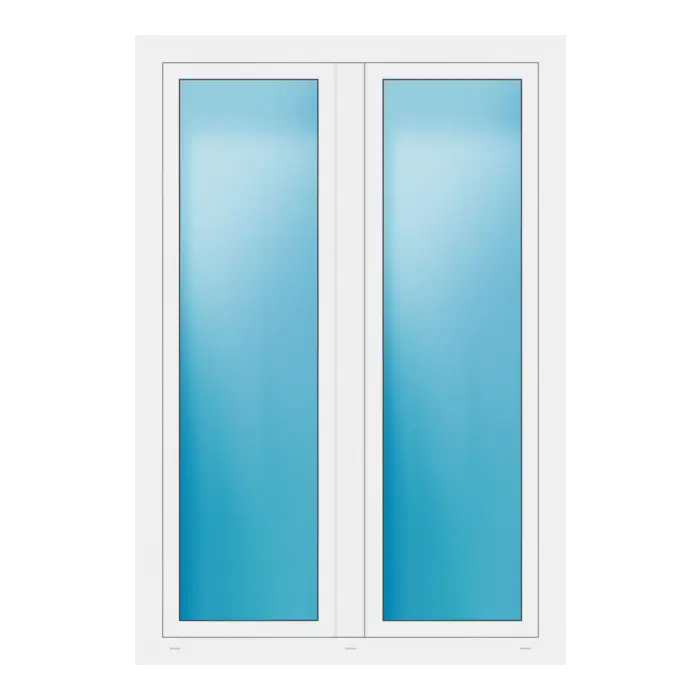 Zweiflügeliges Fenster 123x180 cm Weiß