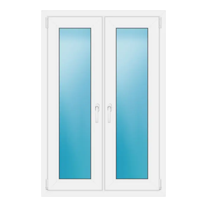 Zweiflügeliges Fenster 90x135 cm Weiß