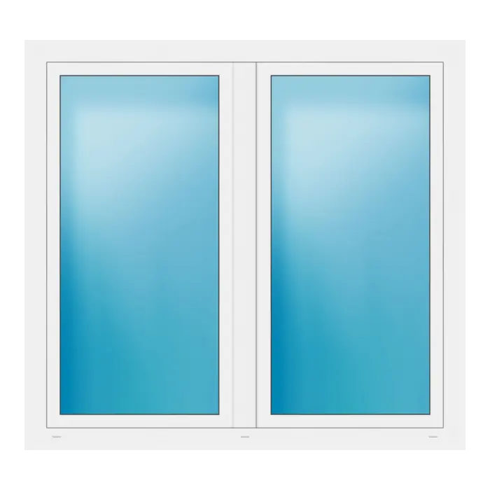 Zweiflügeliges Fenster 157x146 cm Weiß