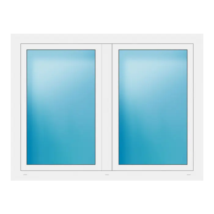 Zweiflügeliges Fenster 152x116 cm Weiß