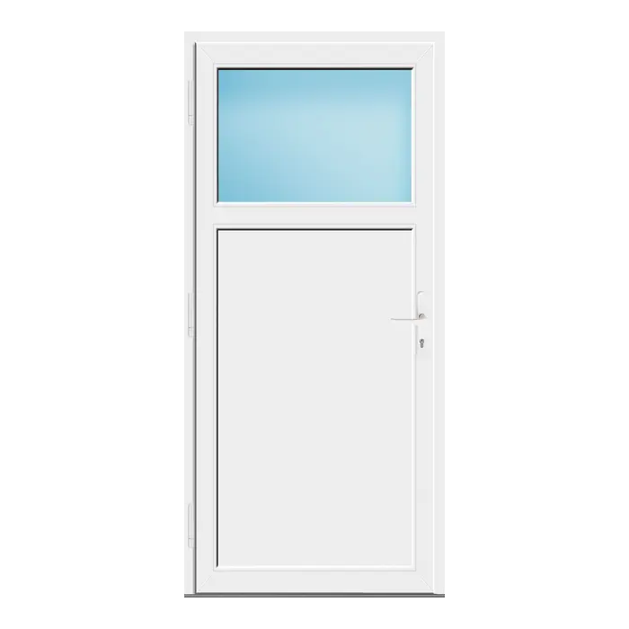 Nebeneingangstür 94x204 cm Anthrazit genarbt 1/3 Glas