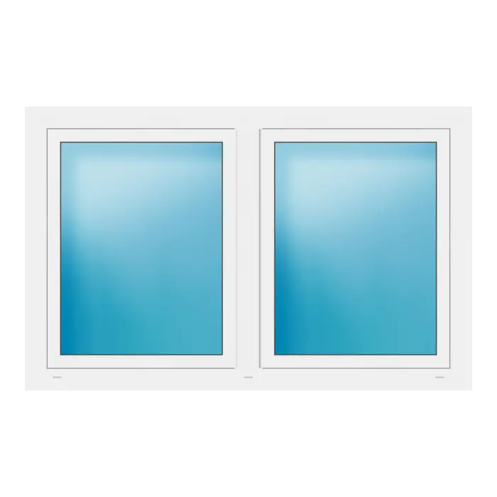 Zweiflügeliges Fenster 159x101 cm Weiß