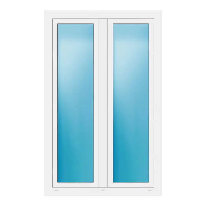 Zweiflügeliges Fenster 112x176 cm Weiß