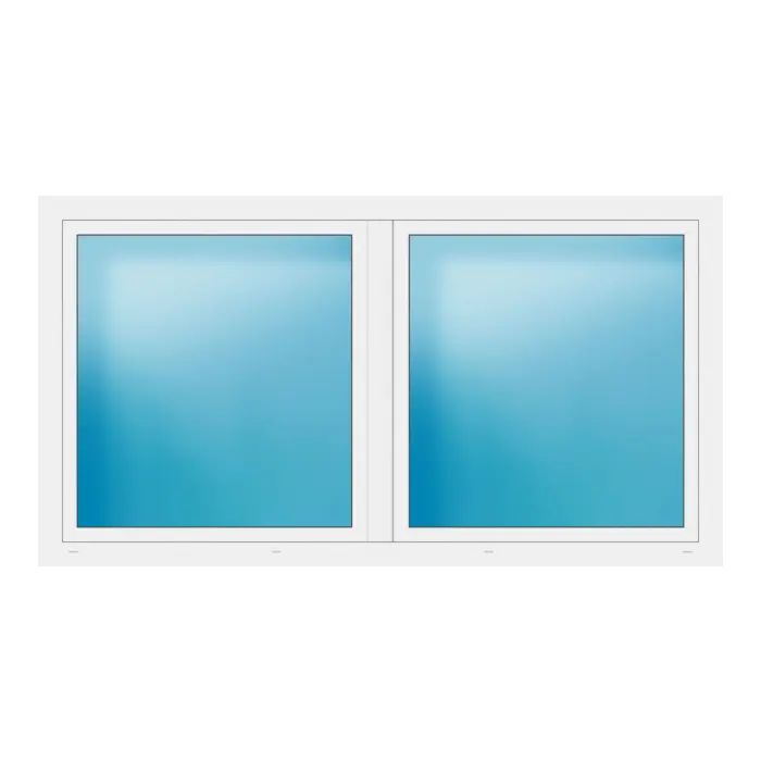Zweiflügeliges Fenster 222x120 cm Weiß